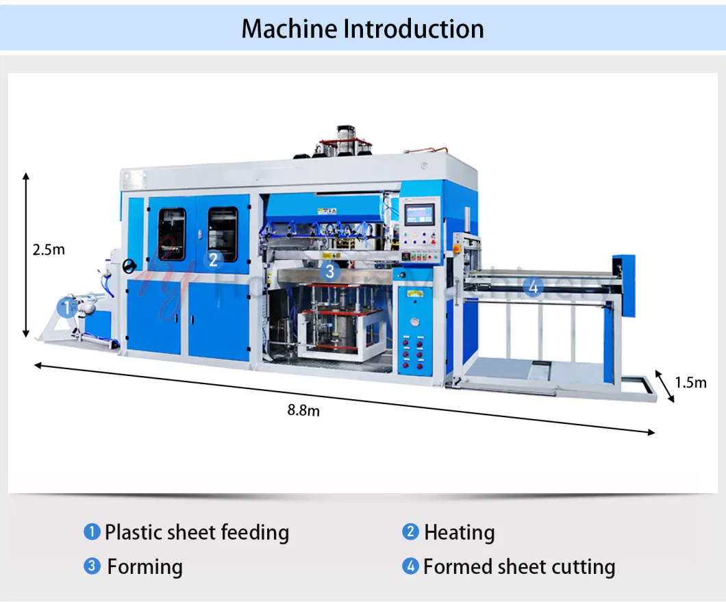 Fully Automatic Disposable Tray Plastic Vacuum Thermoforming Machine