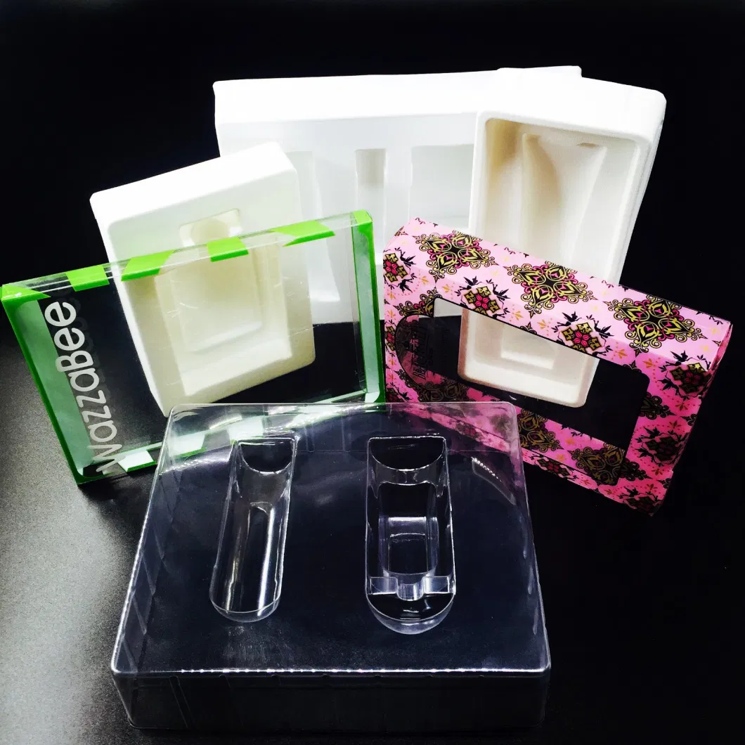 Flocking Vacuum Velvet Forming Plastic Inner Box Packaging Flock Blister Cosmetic Tray