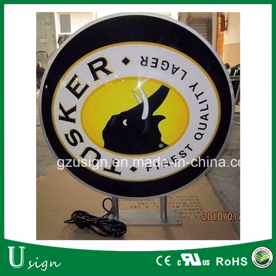 New Custom Outdoor LED Advertising Display, Acrylic Vacuum Forming Rotating Light Sign Board