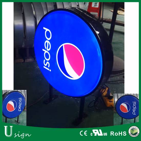 New Custom Outdoor LED Advertising Display, Acrylic Vacuum Forming Rotating Light Sign Board